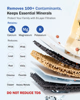 Dreamwills Under Sink Water Filter System SJ10, Under Sink Direct Connect Faucet Filtration, Remove Lead, Chlorine, Chloramine, Fluoride, Odor, Quick Change, 1.3 GPM High Flow